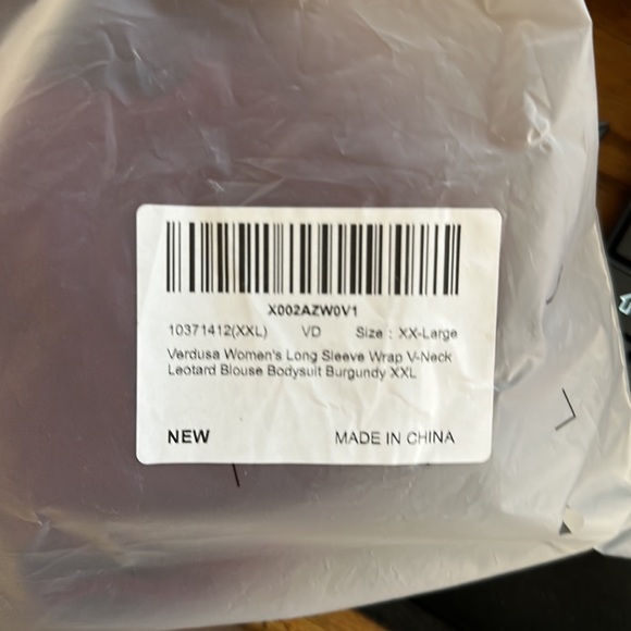 Verdusa Women's Long Sleeve Wrap V-Neck Leotard Jumpsuit Bodysuit - Picture 5 of 5